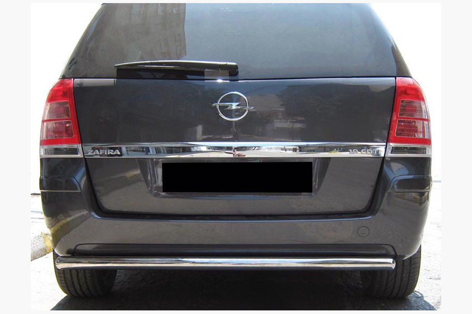 Opel Zafira B 2005–2011 гг. Задняя защита AK002 (нерж. сталь) Image
