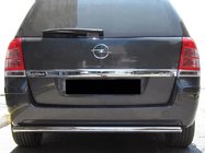 Opel Zafira B 2005–2011 гг. Задняя защита AK002 (нерж. сталь) фото 1