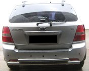 Kia Sorento I BL 2002-2009 гг. Задняя дуга AK002-Двойная (нерж. сталь) фото 1