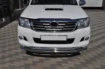 Toyota Hilux 2006-2015 гг. Передняя защита ST017 (нержавейка) фото 5