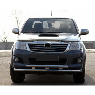 Передняя защита ST014 (нержавейка) Toyota Hilux 2006-2015 гг. фото 1