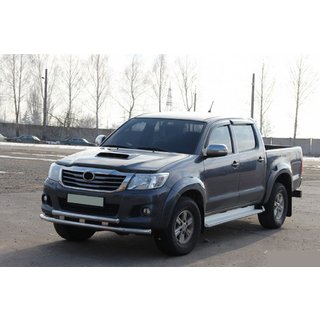 Передняя защита ST014 (нержавейка) Toyota Hilux 2006-2015 гг. фото 2