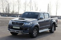 Toyota Hilux 2006-2015 гг. Передняя защита ST014 (нержавейка) фото 2