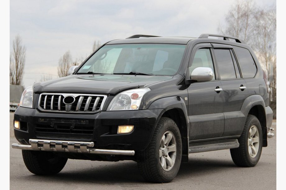 Toyota Land Cruiser Prado 120 2002-2009 гг. Передняя Дуга ST015 (Нержавейка) Image