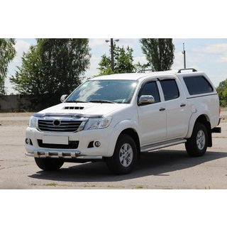 Передняя защита ST015 (нержавейка) Toyota Hilux 2006-2015 гг. фото 2