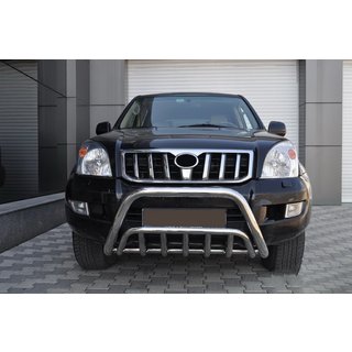 Низкий кенгурятник WT002 (нержавейка) Toyota Land Cruiser Prado 120 2002-2009 гг. фото 2
