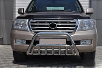 Toyota Land Cruiser 200 2007-2021 гг. Передняя Дуга WT002 (Нержавейка) фото 4