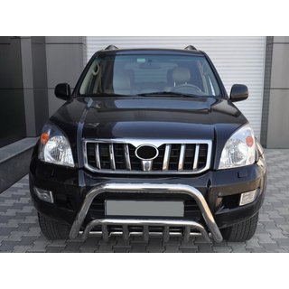 Низкий кенгурятник WT002 (нержавейка) Toyota Land Cruiser Prado 120 2002-2009 гг. фото 1