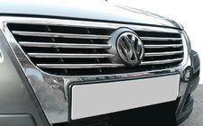Volkswagen Passat B6 2006-2012 гг. Хромированные Накладки на Решетку (8 шт, Нержавеющая Сталь) фото 1