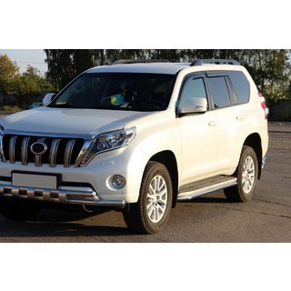 Передняя защита ST015 (нержавейка) Toyota Land Cruiser Prado 150 2009-2023 гг. фото 3