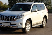 Toyota Land Cruiser Prado 150 2009-2023 гг. Передняя защита ST015 (нержавейка) фото 3