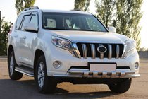 Toyota Land Cruiser Prado 150 2009-2023 гг. Передняя защита ST015 (нержавейка) фото 4