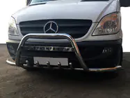 Mercedes Sprinter W906 2006–2018 гг. Передний силовой бампер WT003-Plus (нержавейка) фото 1