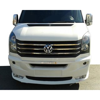 Накладка на передний бампер 2012↗ (Era прямой, под покраску) Volkswagen Crafter 2006-2016 гг. фото 2