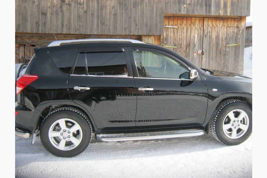 Toyota Rav 4 2006-2013 гг. Накладки на дверные ручки из нержавеющей стали Под кнопку (5шт) OmsaLine Фото 3