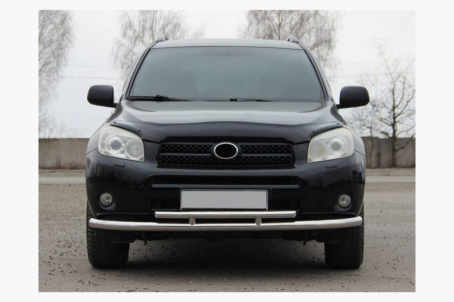 Toyota Rav 4 2006-2013 гг. Передняя защита ST014-1 (нержавейка) Image