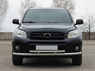 Toyota Rav 4 2006-2013 гг. Передняя защита ST014-1 (нержавейка) фото 1