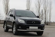 Toyota Rav 4 2006-2013 гг. Передняя защита ST014-1 (нержавейка) фото 2