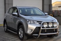 Toyota Rav 4 2013-2018 гг. Защита переднего бампера WT018 (нержавейка) фото 2