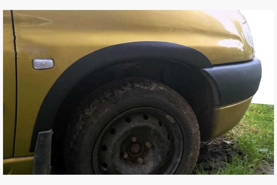 Citroen Berlingo 1996-2008 гг. Пластиковые накладки на арки (4 шт, черные) Image