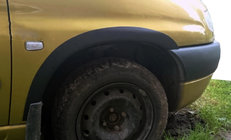 Citroen Berlingo 1996-2008 гг. Пластиковые накладки на арки (4 шт, черные) фото 1