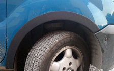 Renault Kangoo 1998-2008 гг. Расширители арок (4 шт, черные) фото 1