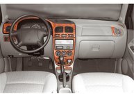 Kia Rio 2000-2005 гг. Накладки на панель приборов (2000-2002) Карбон фото 2