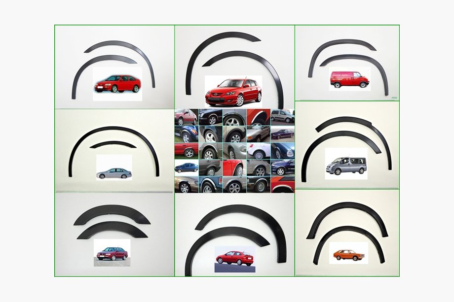 Toyota Corolla 1998-2002 гг. Накладки на арки (4 шт, черные) Фото 2