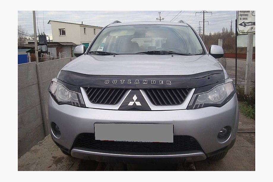 Mitsubishi Outlander 2006-2012 гг. Дефлектор капота 2006-2008 (VIP) Image