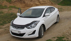 Hyundai Elantra (MD/UD) 2011-2015 гг. Дефлектор капота VIP фото 1