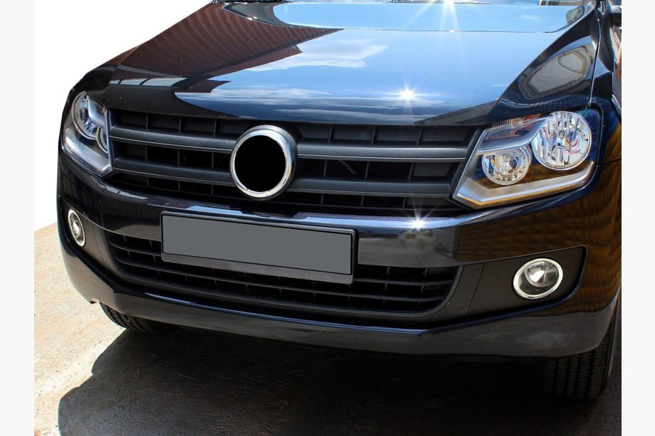 Volkswagen Amarok 2010-2022 гг. Накладки на противотуманные фары 2010-2012 (2 шт, нержавейка) Фото 1