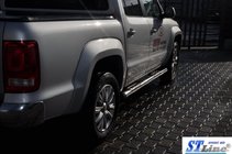Volkswagen Amarok 2010-2022 гг. Боковые трубы (2 шт., нержавейка) 60мм фото 2