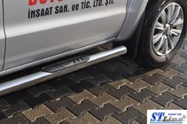 Volkswagen Amarok 2010-2022 гг. Боковые трубы (2 шт., нержавейка) 60мм фото 4
