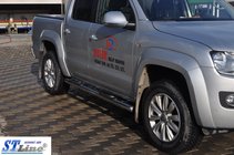 Volkswagen Amarok 2010-2022 гг. Боковые трубы (2 шт., нержавейка) 60мм фото 7