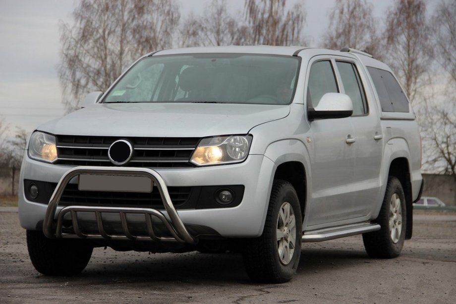Volkswagen Amarok 2010-2022 гг. Кенгурятник WT002 (Нержавейка) Image