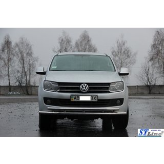 Передняя защита ST018-2 (нержавейка) фото 2