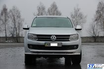 Volkswagen Amarok 2010-2022 гг. Передняя защита ST018-2 (нержавейка) фото 2
