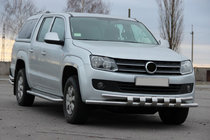 Volkswagen Amarok 2010-2022 гг. Передняя защита ST015 (нержавейка) фото 3