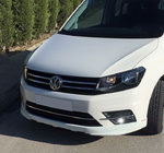 Volkswagen Caddy 2015-2020 гг. Накладка на передний бампер (под покраску) фото 1