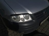 Volkswagen Caddy 2004-2010 гг. Реснички на фары (черные) фото 7