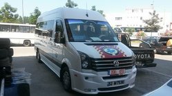Volkswagen Crafter 2006-2016 гг. Передний бампер 2012↗ (Era с уклоном, грунтованный под покраску) фото 2