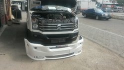 Volkswagen Crafter 2006-2016 гг. Передний бампер 2012↗ (Era с уклоном, грунтованный под покраску) фото 4