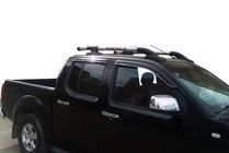 Nissan Navara 2006-2015 гг. Рейлинги с поперечинами (2 шт, Хром) фото 2