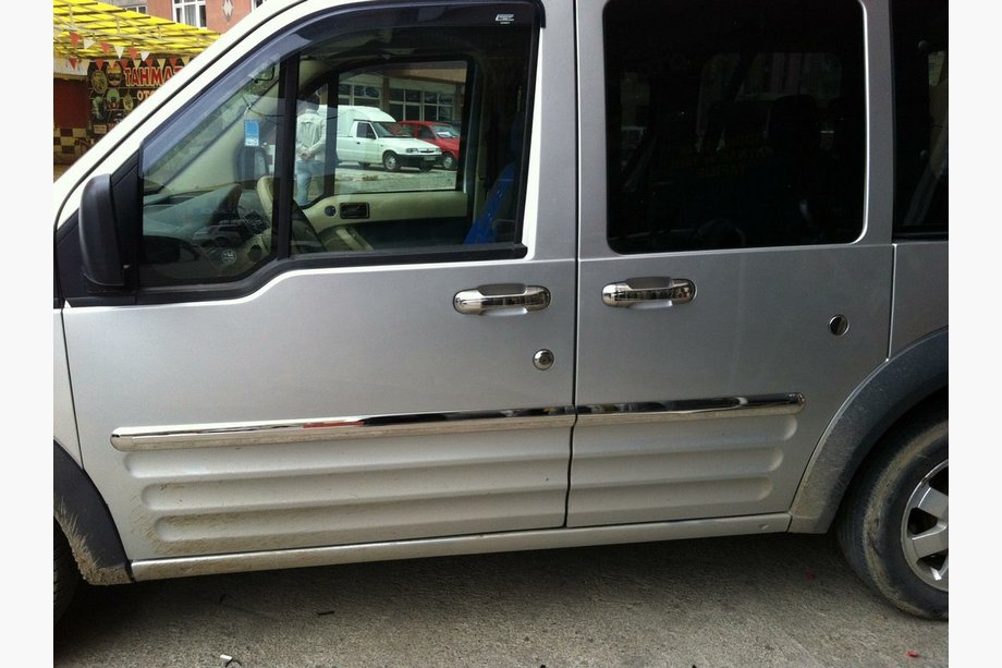Ford Connect 2006–2009 гг. Накладки на двери Нержавеющая сталь (4 шт.) Длинная, Carmos - Турецкая сталь Фото 3
