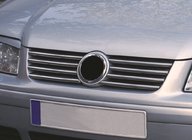 Volkswagen Bora 1998-2004 гг. РАСПРОДАЖА! Накладки на решетку (6 шт, нержавейка) фото 1