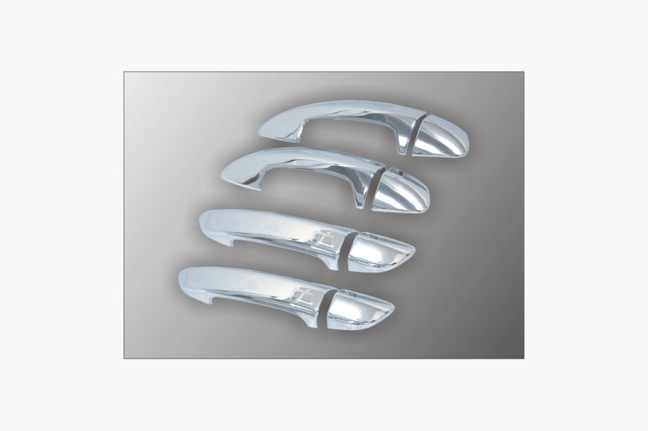 Volkswagen Passat B6 2006-2012 гг. Накладки на дверные ручки (ABS, Хром) 4-дверные Image