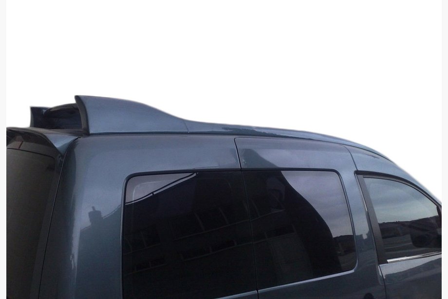 Volkswagen Caddy 2004-2010 гг. Рейлинги с спойлером HRV-type (грунтованные под покраску) Image