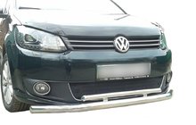 Volkswagen Caddy 2010-2015 гг. Передняя двойная дуга 70/48мм нержавейка фото 1