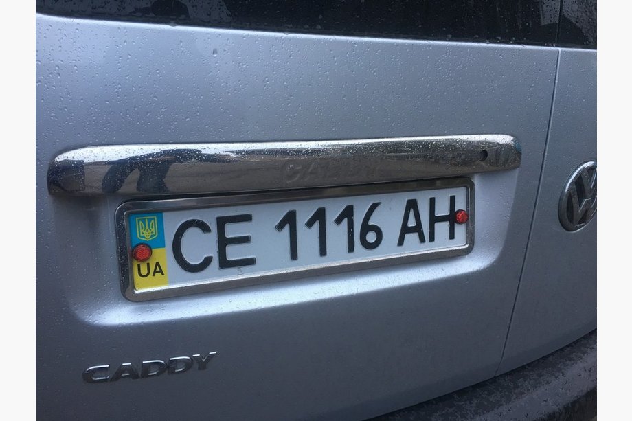 Volkswagen Caddy 2010-2015 гг. Хромированная накладка над номером (2-дверный, нержавейка) Надпись Caddy, Carmos - Турецкая Нержавеющая Сталь Фото 4
