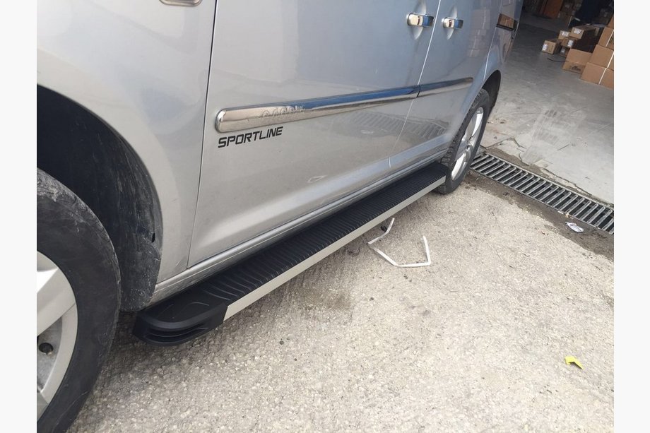Volkswagen Caddy 2010-2015 гг. Дверные Молдинги Нержавеющая Сталь (4 шт) Стандартная база, Carmos - Турецкая сталь Image
